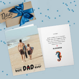 Cartão Foto De Cavalo Náutico Do Melhor Pai De Corte Simp