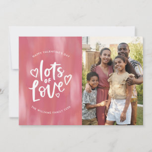 Cartão Foto de Dia de os namorados de Amor com Letra Mão