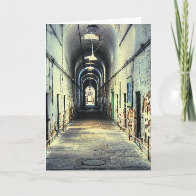 Cartão Foto de edifício abandonado em branco (Frente)