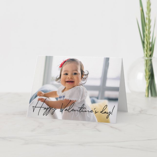 Cartão Foto de Feliz dia de os namorados Fofo Personaliza (Frente)