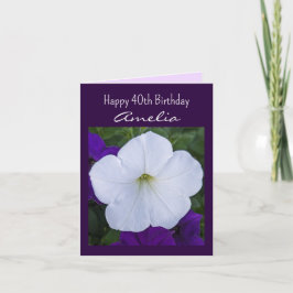 Cartão Foto de Flor Branca Beleza para Cinzas Versículo B