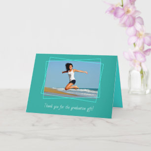 Cartão Foto de Graduação Obrigado
