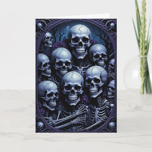 Cartão Foto de Grupo no Halloween (Frente)