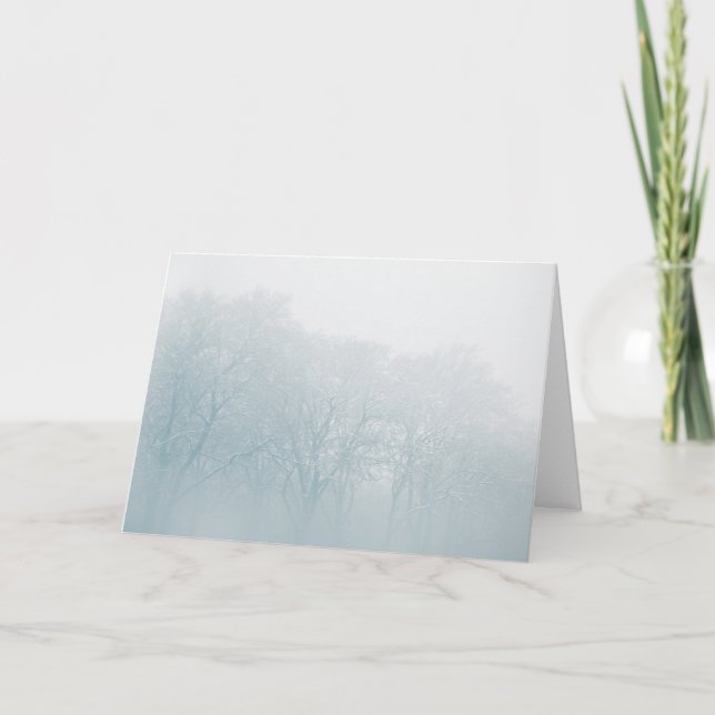 Cartão Foto de inverno da Floresta (Frente)