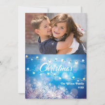 Foto de Natal do Floco de Neve Azul Esparso