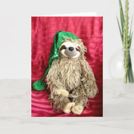 Cartão Foto de Natal Sloth