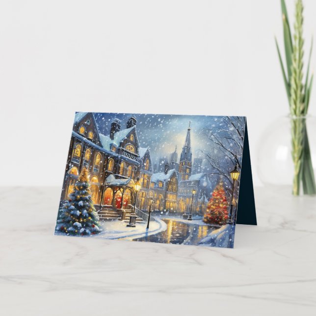 Cartão Foto de Natal vitoriana (Frente)