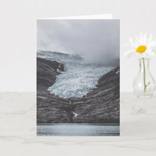 Cartão Foto de Paisagem Glacier da Noruega Svartisen