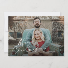 Cartão Foto de retrato de Natal com sangria total