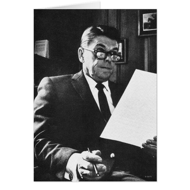 Cartão Foto de Ronald Reagan (Frente)