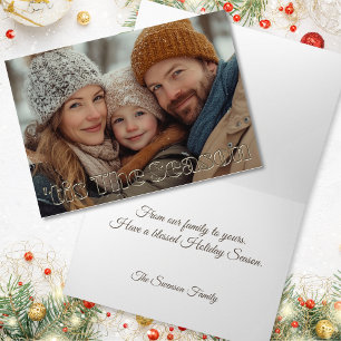 Cartão Foto de saudações da temporada