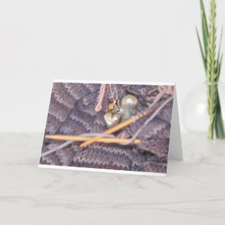 Cartão Foto de tricô