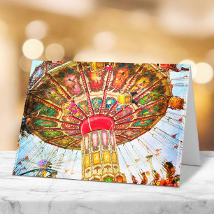 Cartão Foto do carnaval de balanço colorido