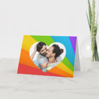Foto do Casal Rainbow Gay no Coração Amor Romântic