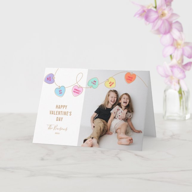 Cartão Foto do Dia de os namorados Heart Candy (Orquídea)