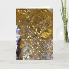 Cartão Foto do Dourado Natal Lights London UK