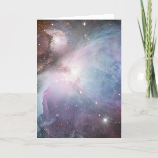 Cartão Foto do espaço pastel da nebulosa de Órion Messier (Frente)