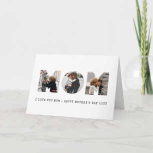 Cartão Foto do Feliz dia de as mães MOM