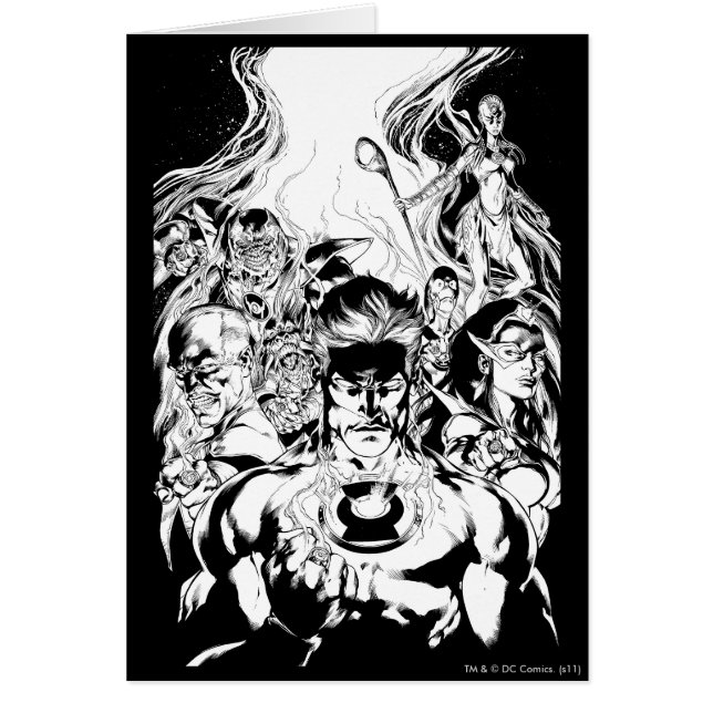 Cartão Foto do Grupo Lantern Corps (Frente)