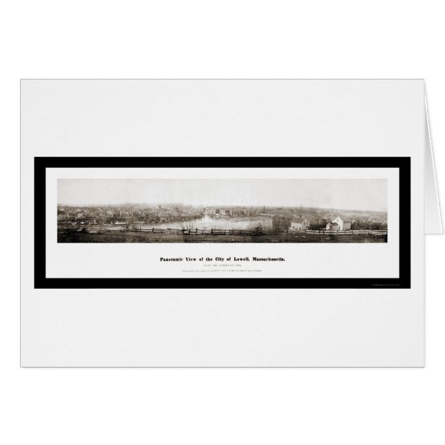 Cartão Foto do Lowell MÃE Panorama 1874 (Frente Horizontal)