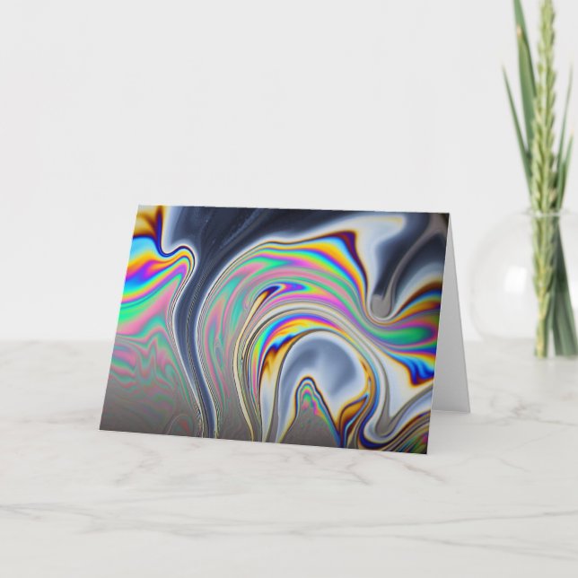 Cartão Foto do macro da bolha de sabão (Frente)