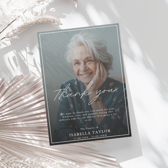 Cartão Foto do Memorial do Funeral Moderno Obrigado (Criador carregado)