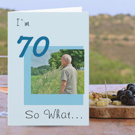 Cartão Foto engraçada de 70º aniversário