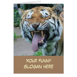 Cartão Foto engraçada do Tiger para personalizar-se
