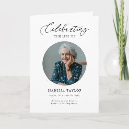 Cartão Foto Funeral Memorial Order Program