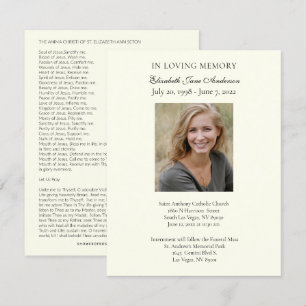 Cartão Foto Funeral Oração Religiosa Católica