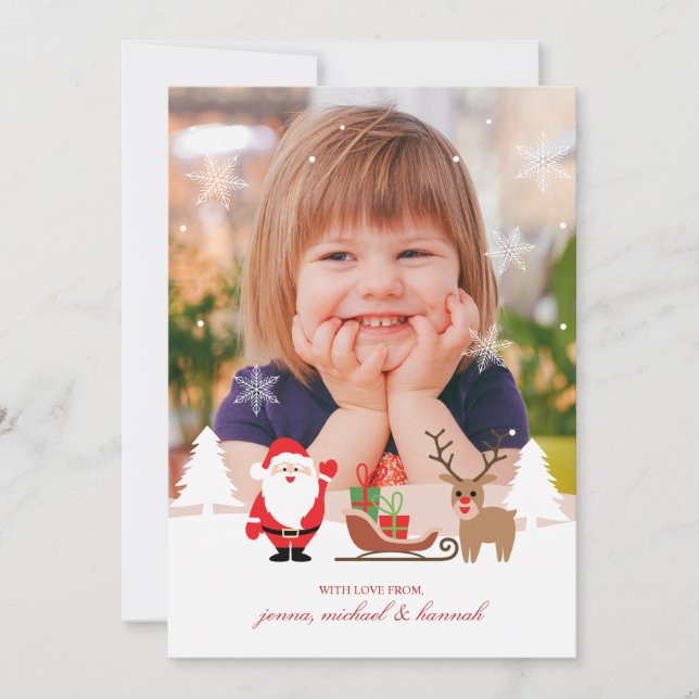 CARTÃO FOTO HOLIDAY | Papais noeis de controlo de  (Frente)