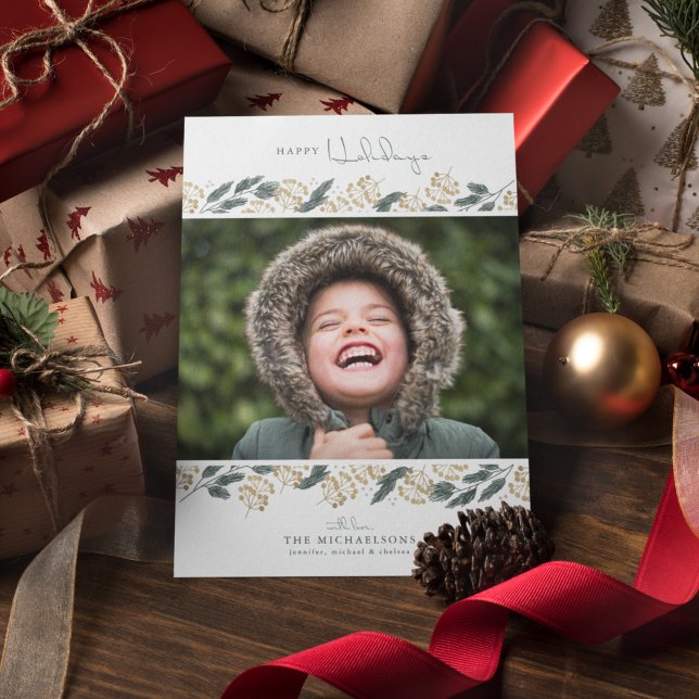 CARTÃO FOTO HOLIDAY | Pinheiros Aquíferos De Natal (Criador carregado)