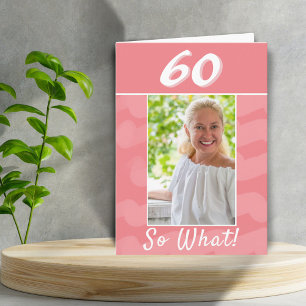 Cartão Foto Inspiradora com Aquarela Rosa para 60º Aniver