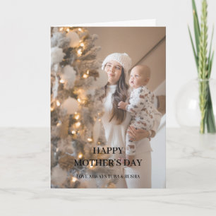 Cartão Foto Melhor Mãe Dia das Mães Minimalista Moderna