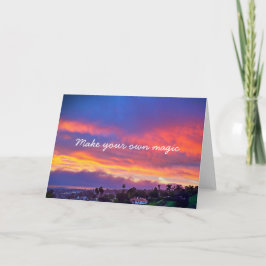 Cartão Foto Moderna Sunset Torna Seu Próprio Script Mágic