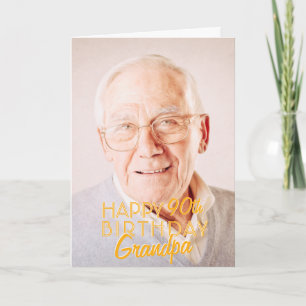 Cartão Foto Moderna Vovô Feliz Aniversário Saudação