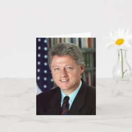 Cartão Foto oficial do presidente Bill Clinton Birthday S