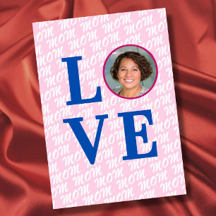 Cartão Foto personalizada amor mãe amor mamãe moderno chi