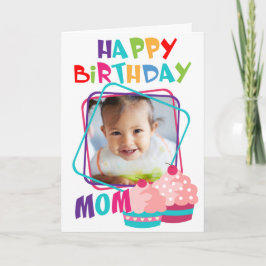 Cartão Foto personalizada Aniversário da Mãe