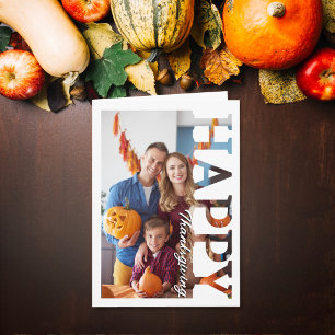 Cartão Foto personalizada da família das crianças Feliz d