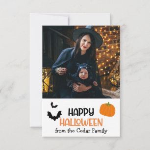 Cartão Foto Personalizada Da Família "Feliz Dia das Bruxa