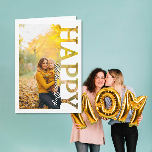 Cartão Foto personalizada da mamãe Feliz dia das mães