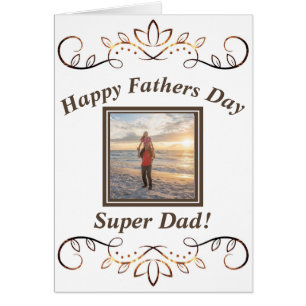 Cartão Foto Personalizada da Tendência do Dia de os pais 