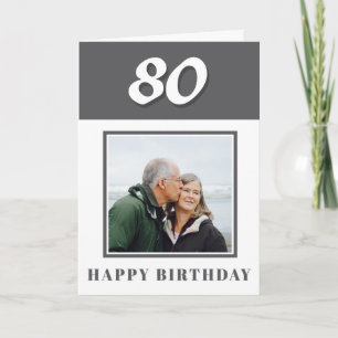 Cartão Foto personalizada de 80 Birthday personalizada