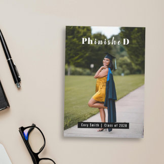 Cartão Foto personalizada de formatura de PhD parabéns