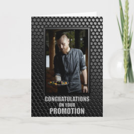 Cartão Foto personalizada de padrão geométrico preto de p