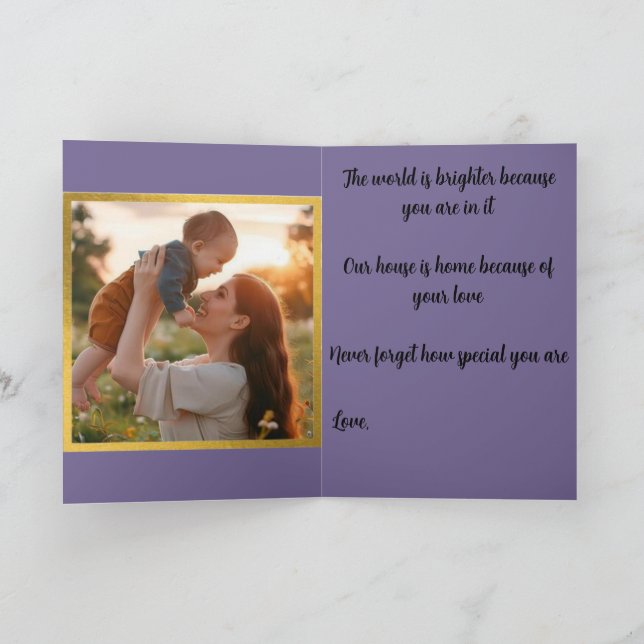 Cartão Foto Personalizada Dia das Mães (Interior)