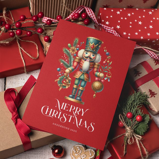 Cartão Foto personalizada do biscoito de Natal Festivo (Criador carregado)