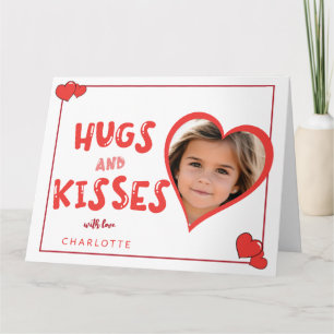 Cartão Foto Personalizada Do Dia de os namorados Hugs E K
