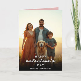 Cartão Foto personalizada do Dia de os namorados moderno